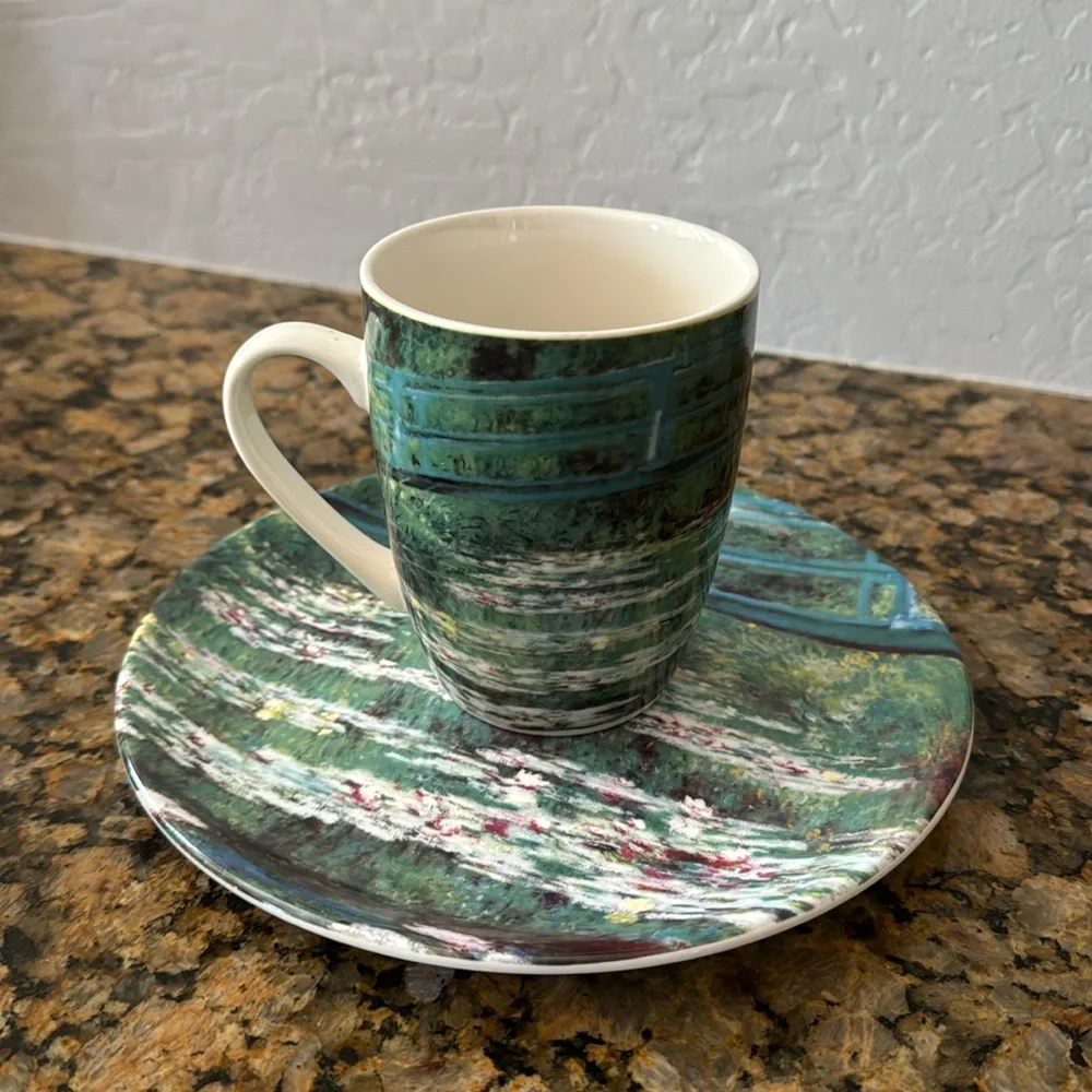 Monet Saucer and coffee cup set 8”